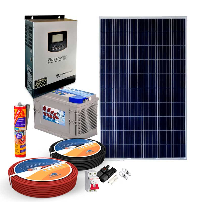 Kit Solar 12v 150w/300w con Inversor multifunción 800w