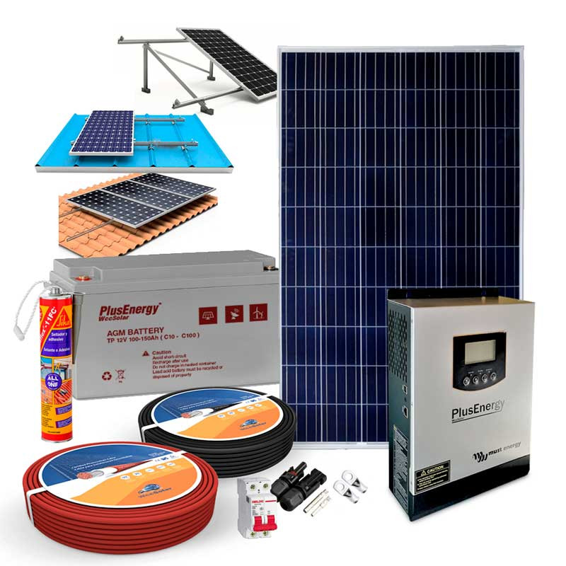 Kit Solar 12v 150w/300w con Inversor multifunción 800w - Image 6
