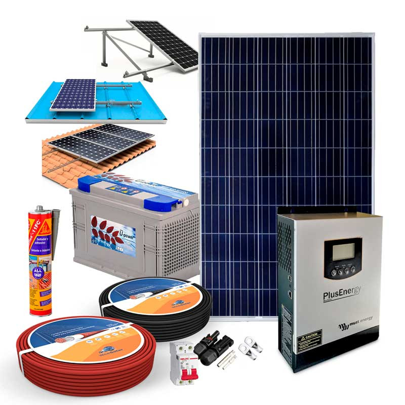Kit Solar 12v 150w/300w con Inversor multifunción 800w - Image 3