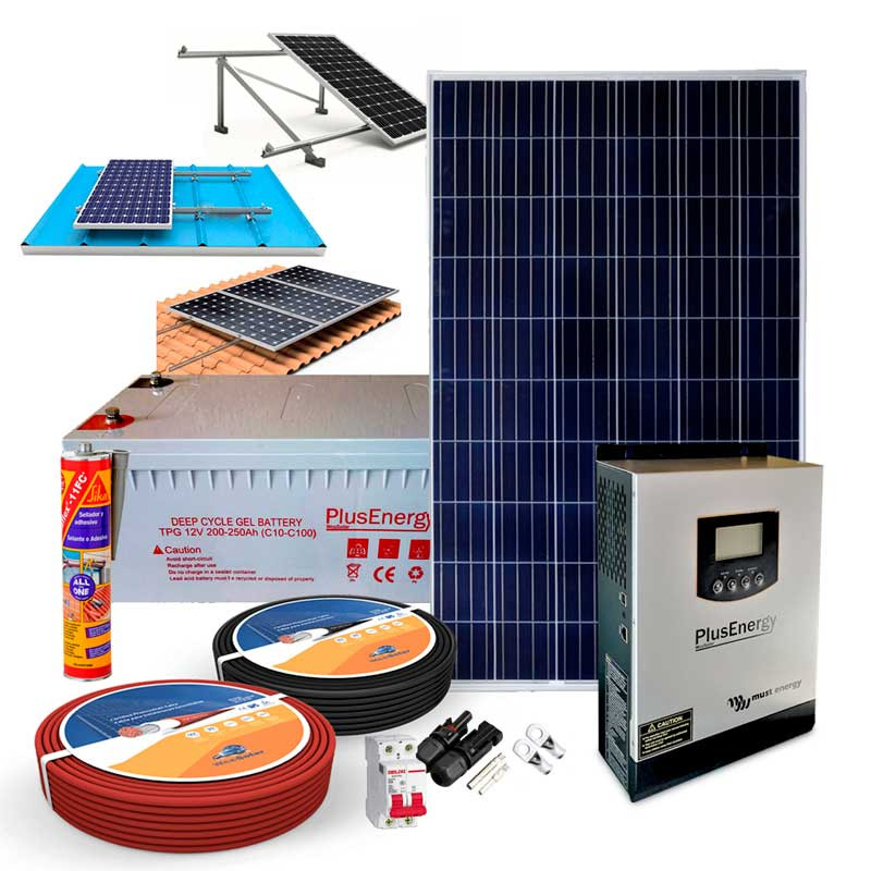 Kit Solar 12v 150w/300w con Inversor multifunción 800w - Image 4