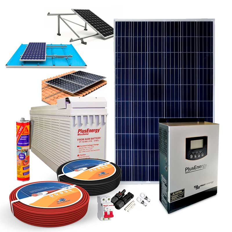 Kit Solar 12v 150w/300w con Inversor multifunción 800w - Image 5
